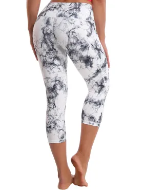 19" Printed Side Pockets Capris arabescato