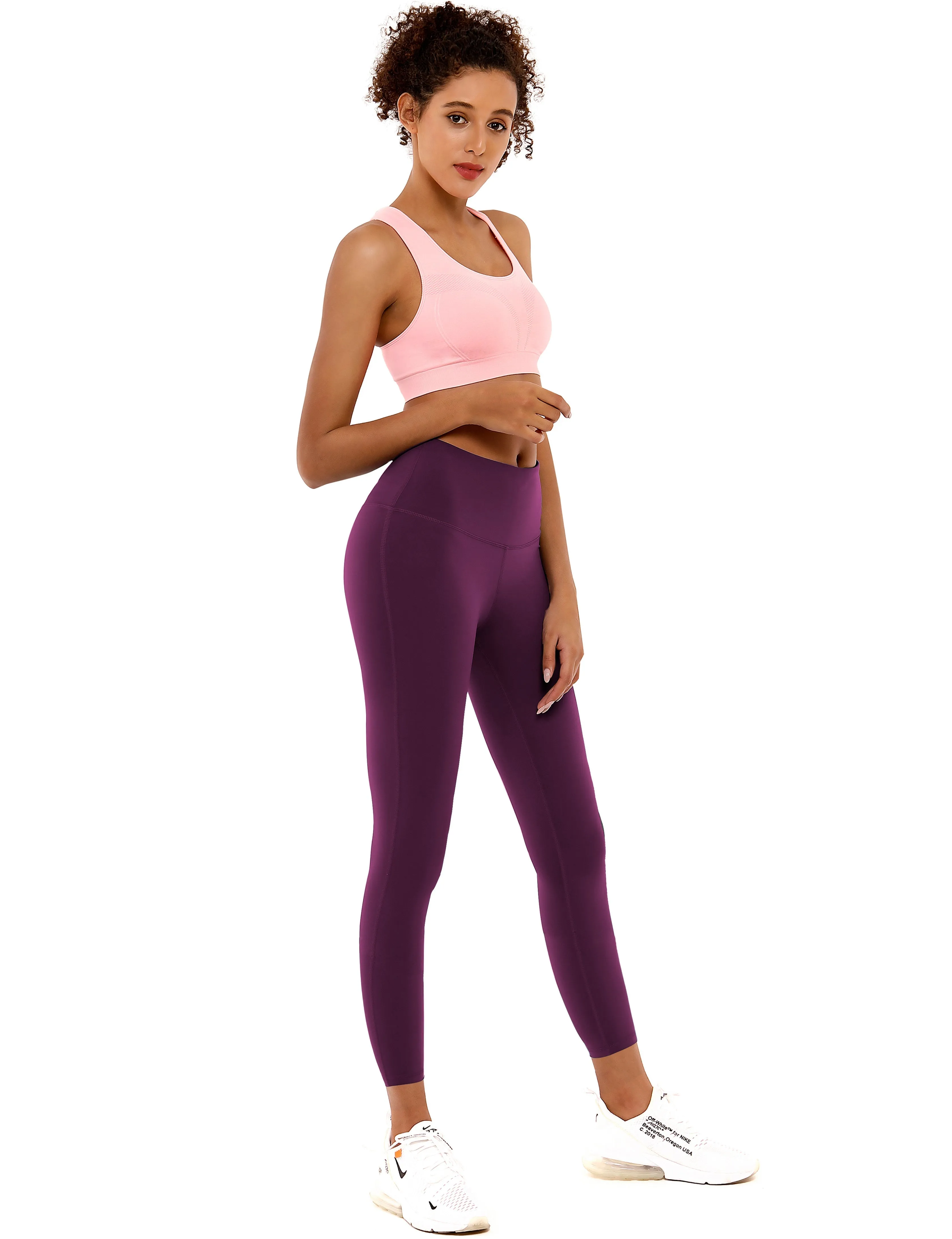 22 High Waist Side Line Capris grapevine_yogastudio