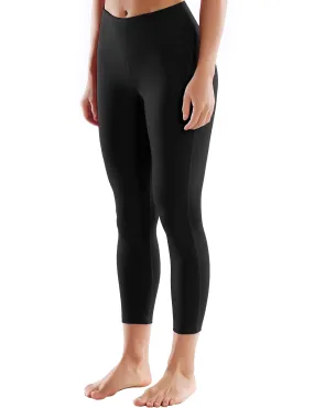 22" High Waist Side Line Capris black