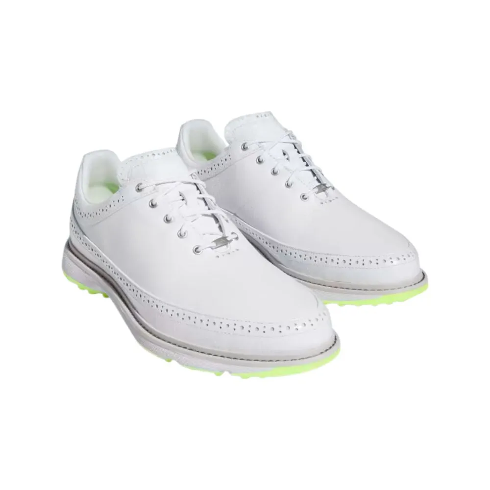 Adidas MC80 Spikeless Golf Shoes - White/Matte Silver/Lucid Lemon