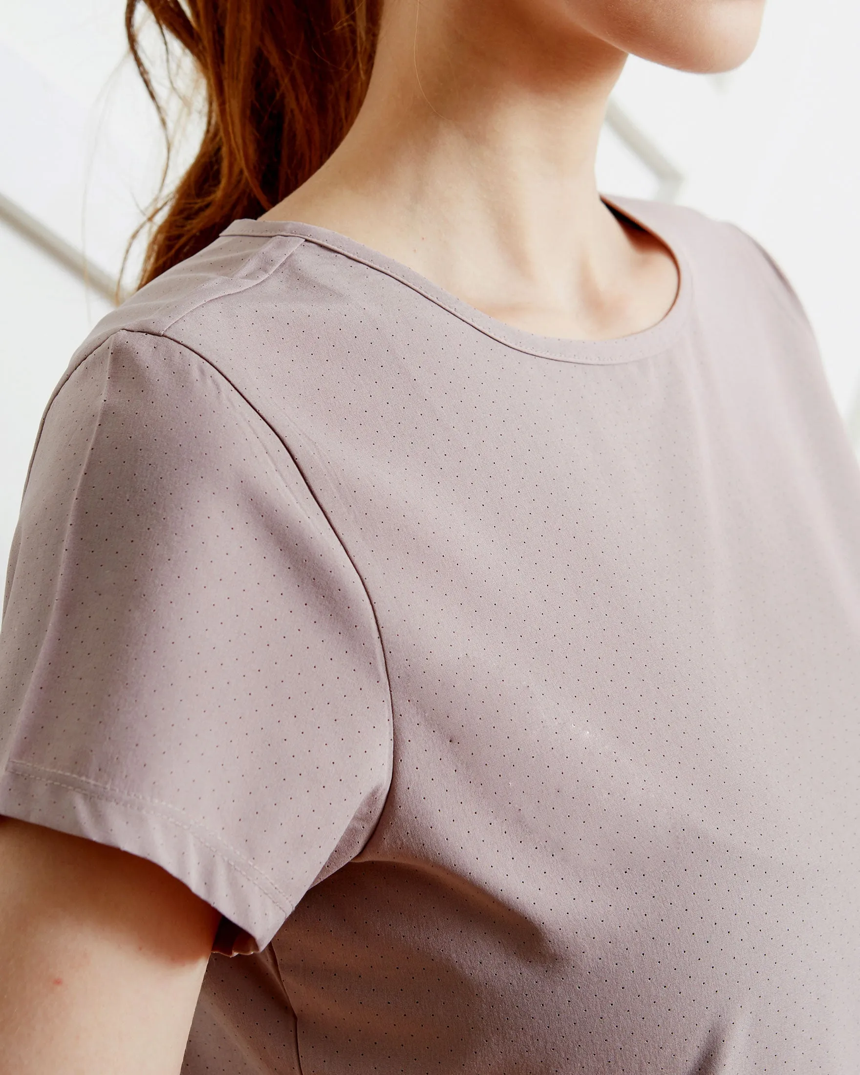 Airy Mile Laser Cut Mesh Top