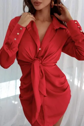 Aja Mini Dress - Red