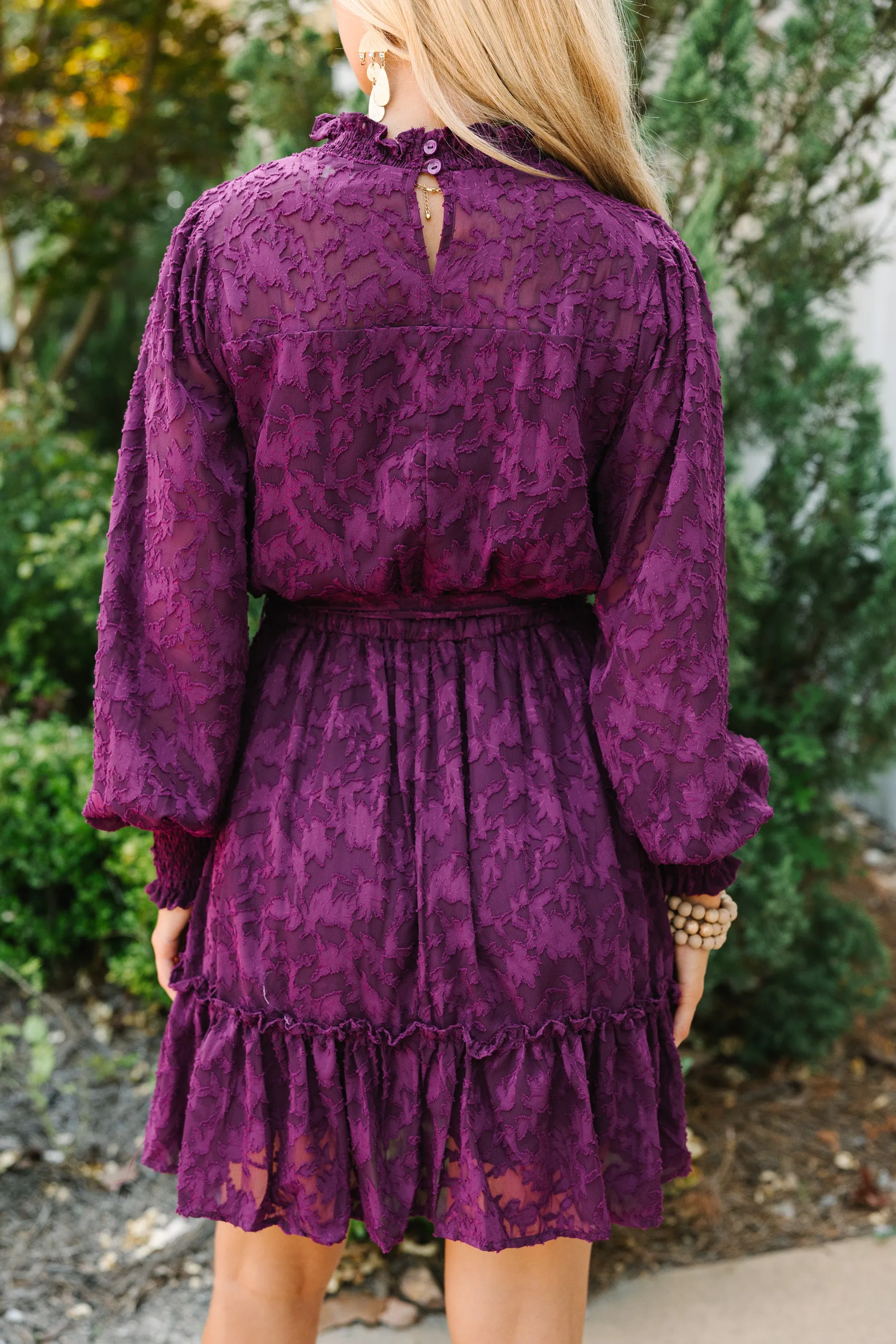 All You Have Eggplant Purple Lace Dress