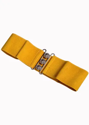 Banned Elastic 50's Belt Mustard