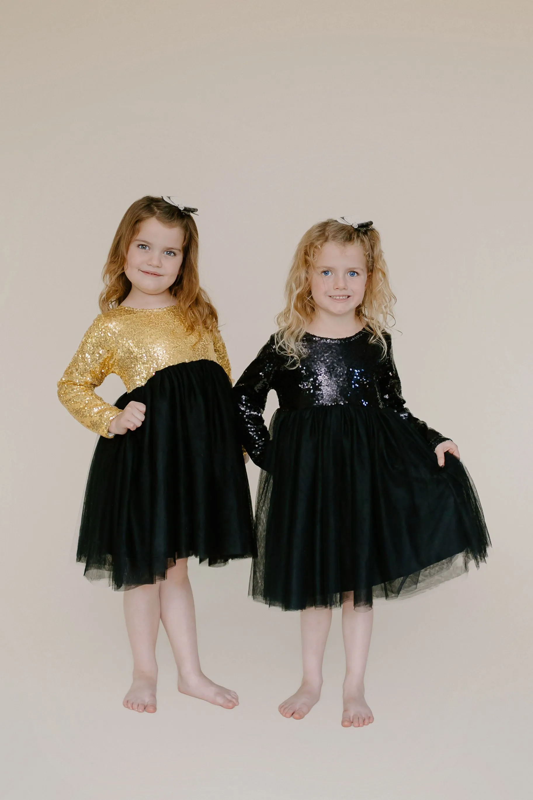 BLACK & GOLD SPARKLE TUTU DRESS