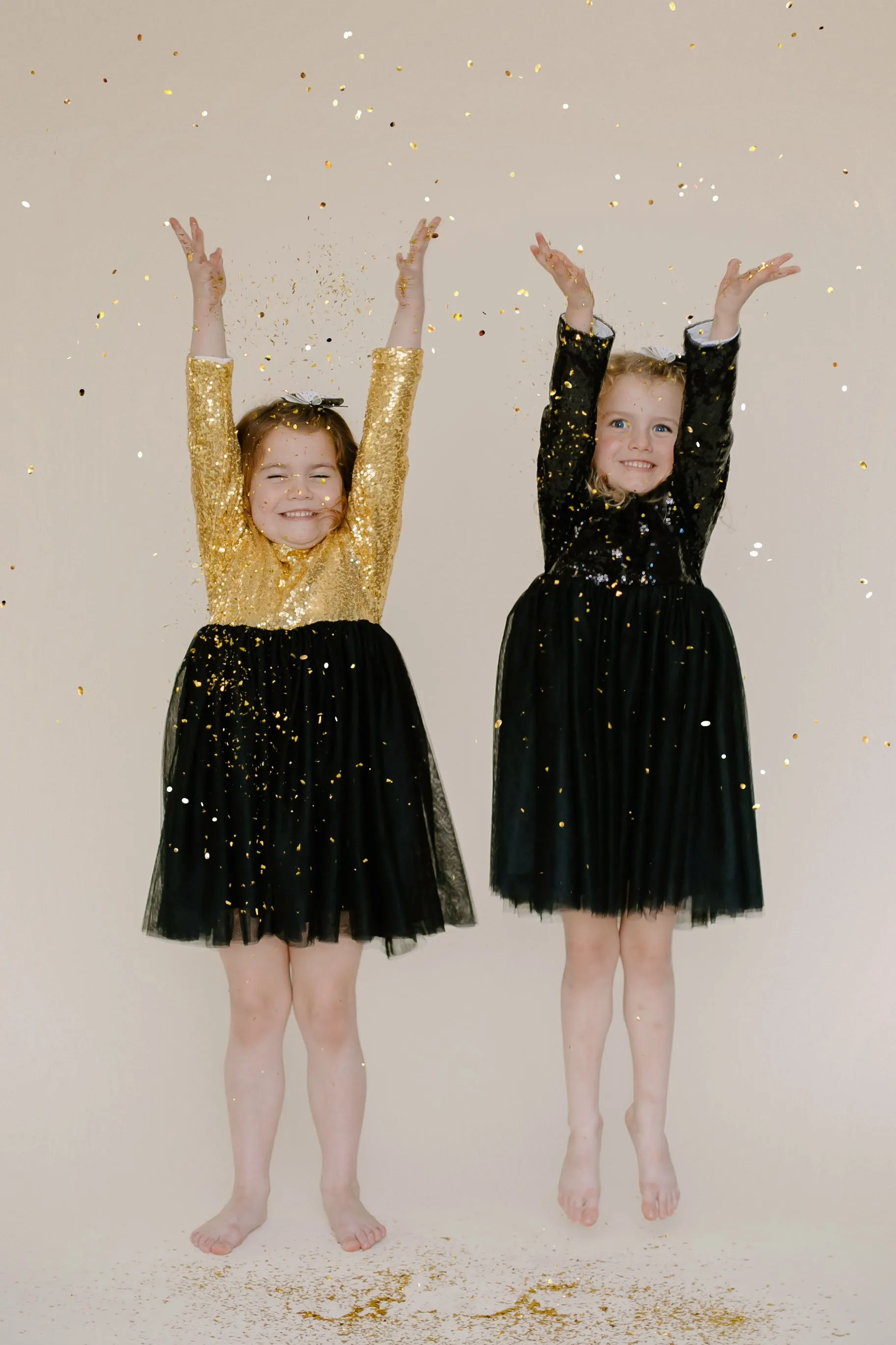 BLACK & GOLD SPARKLE TUTU DRESS