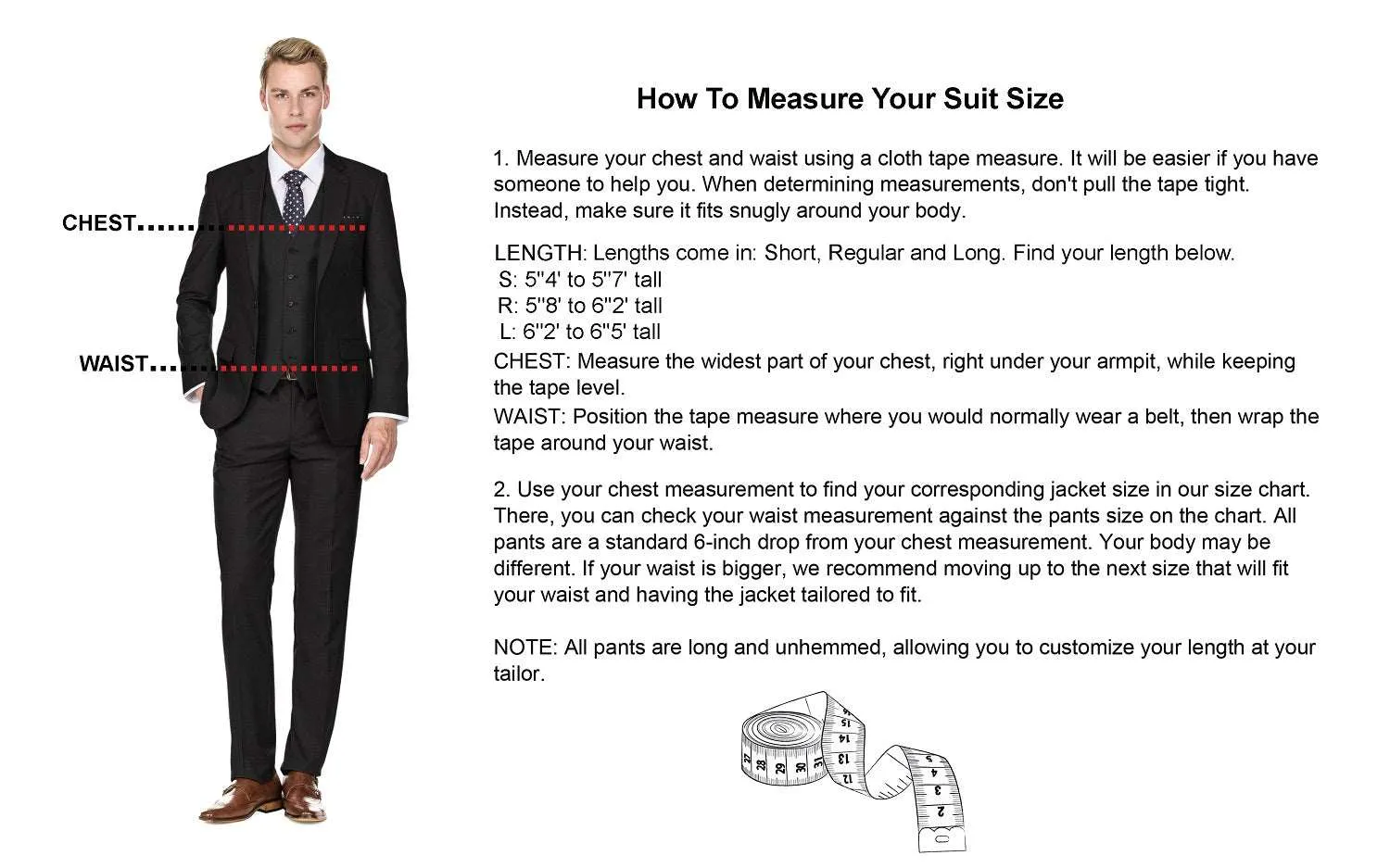 Braveman Men's Classic Fit 2PC Suits