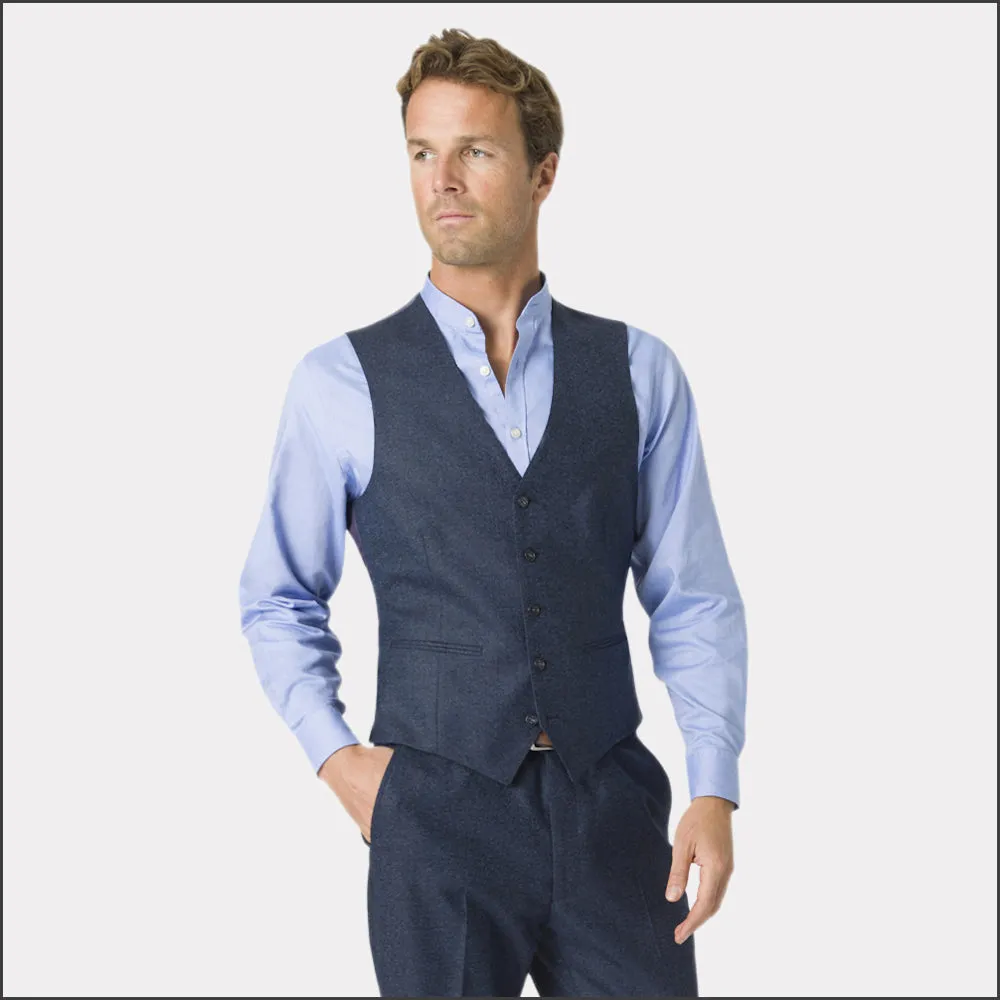 Brook Taverner Clifford Navy Donegal Wool Suit - Waistcoat Optional<><>