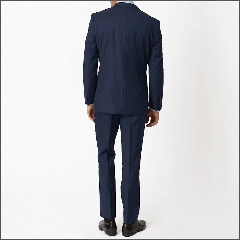 Brook Taverner Dawlish Navy Herringbone Super 110's Suit***