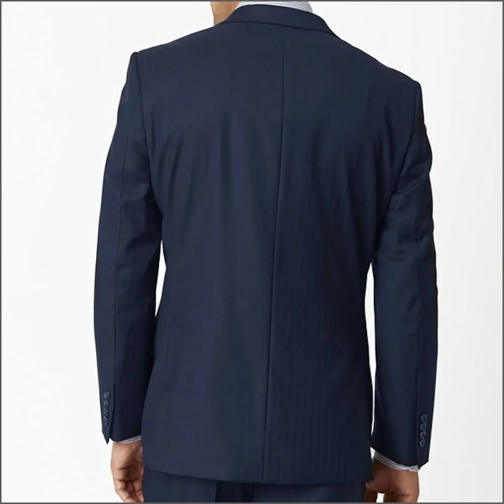 Brook Taverner Dawlish Navy Herringbone Super 110's Suit***