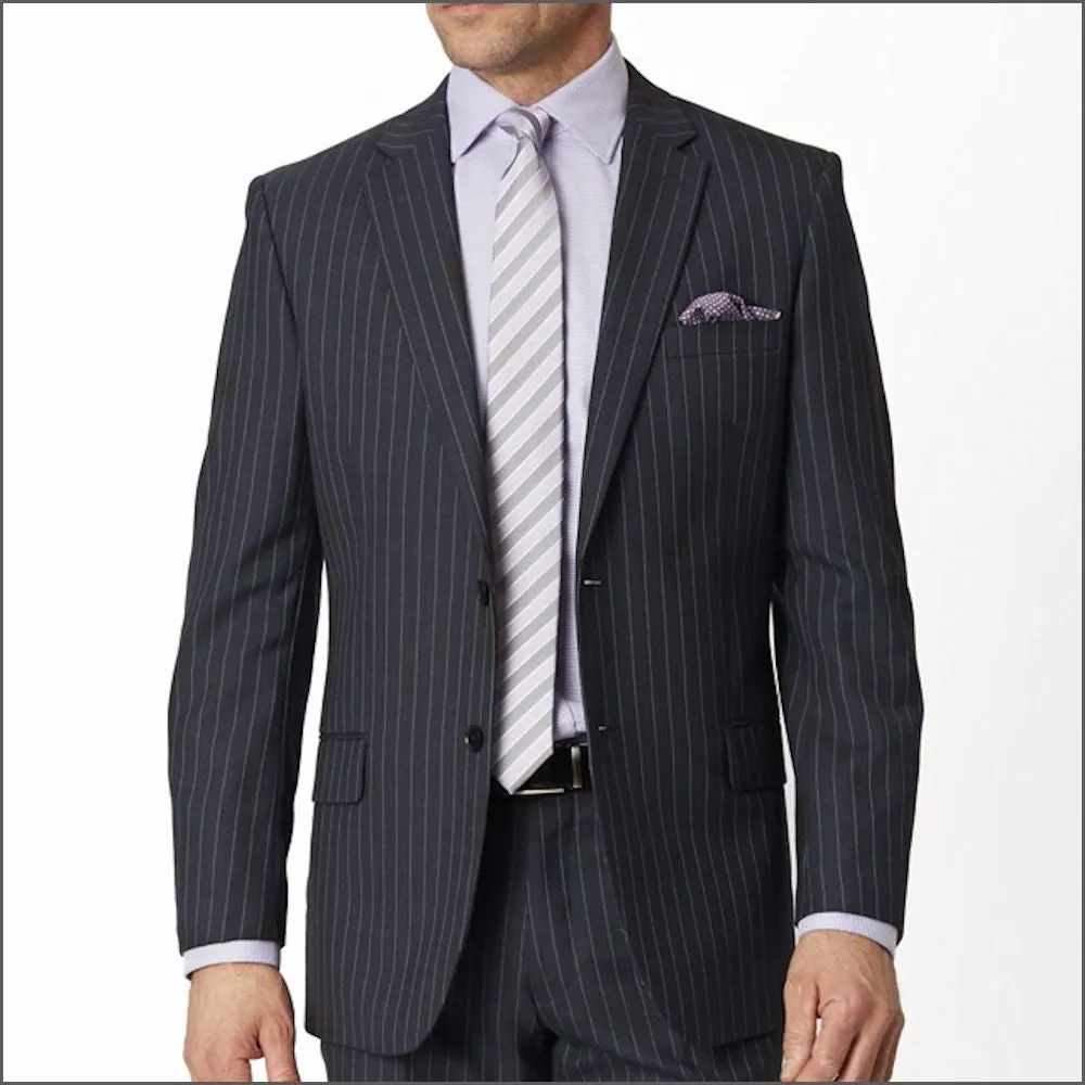 Brook Taverner Epsom Grey Pinstripe Super 110's Suit***