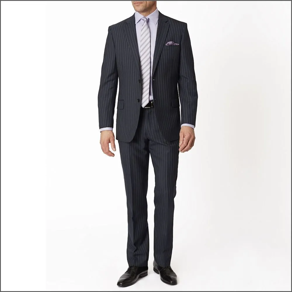 Brook Taverner Epsom Grey Pinstripe Super 110's Suit***