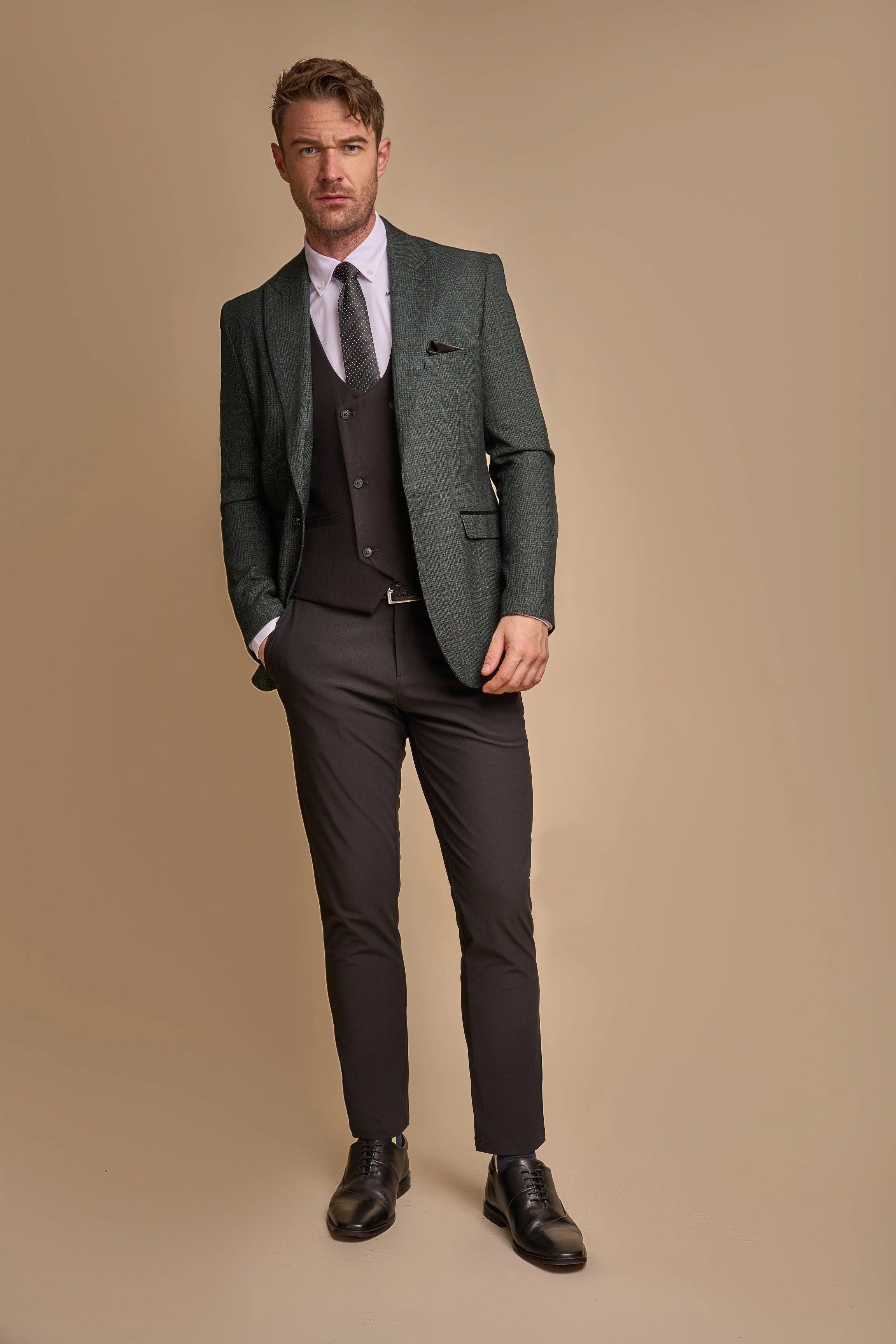 Caridi Olive With Marco Waistcoat & Reed Trousers