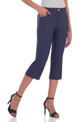 Chic Capris with 5 Pockets and Zipper Closure