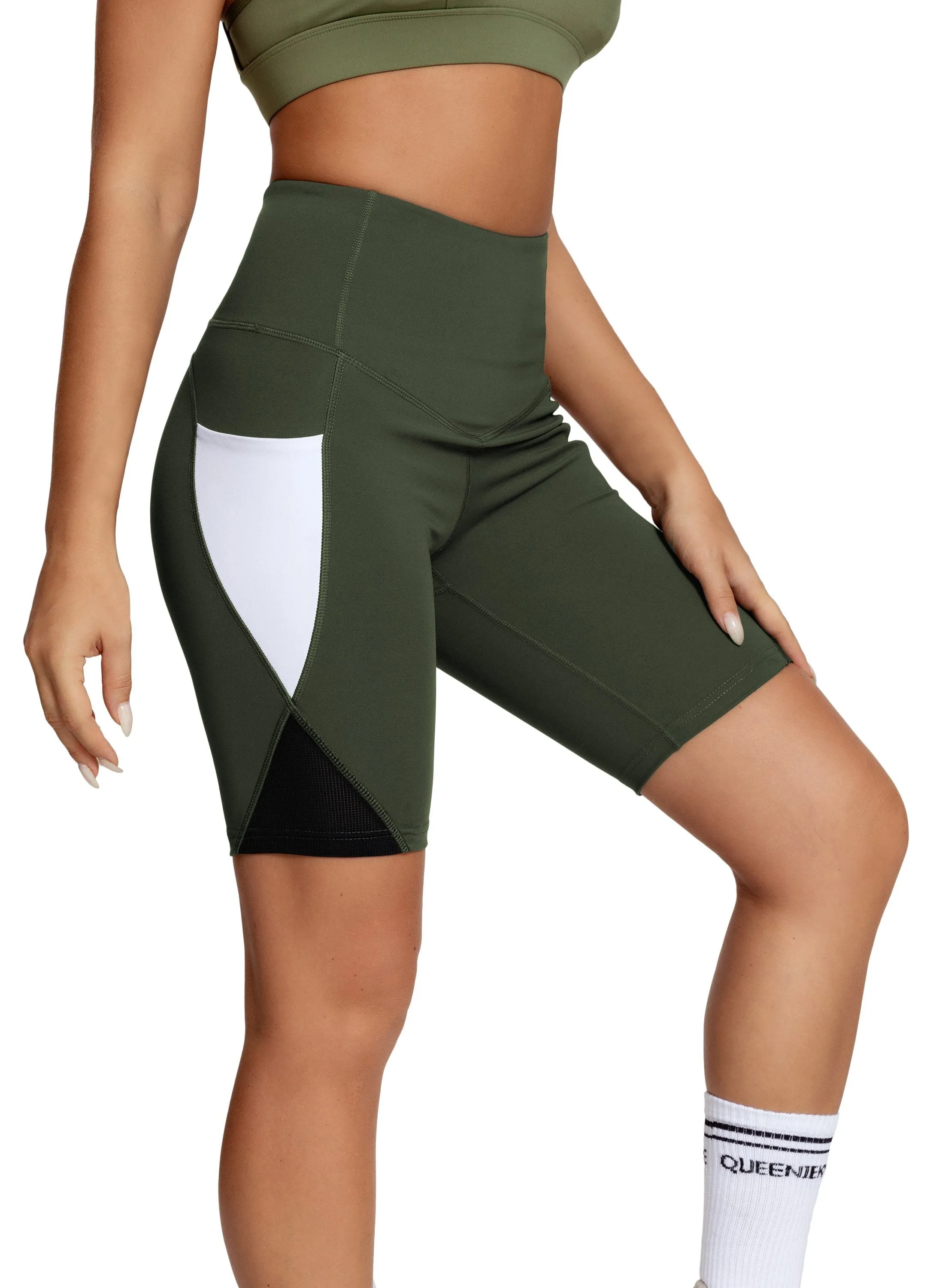 Color-Blocking Yoga Shorts