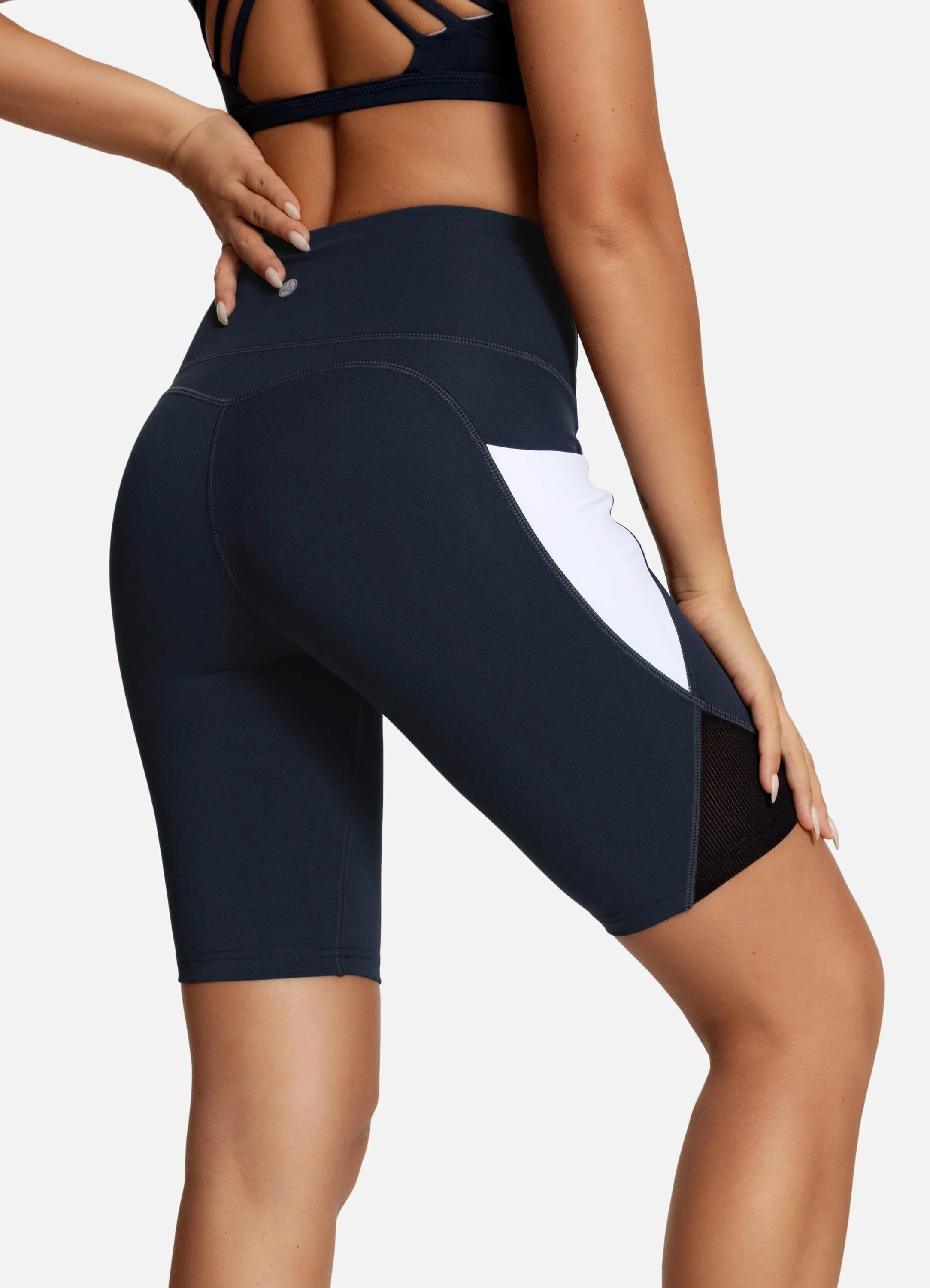 Color-Blocking Yoga Shorts