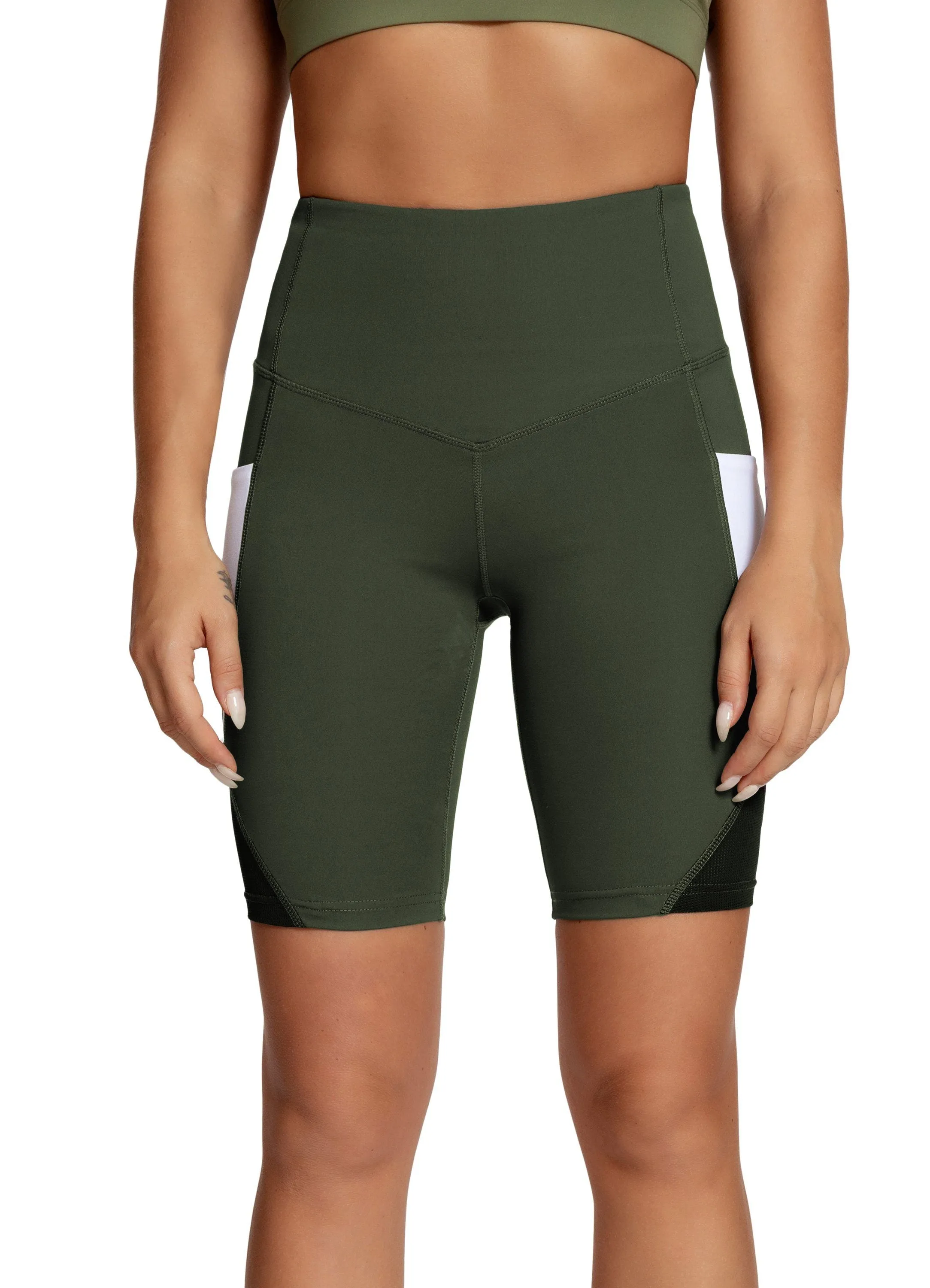 Color-Blocking Yoga Shorts