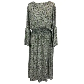 Day Birger & Mikkelsen Olive & Violet Paisley Print Silky Dress L