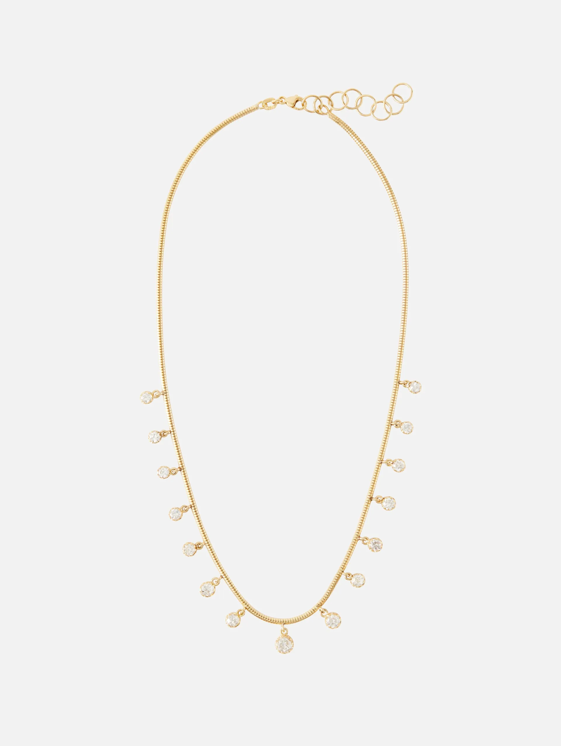 Delicate Diamond Fringe Necklace