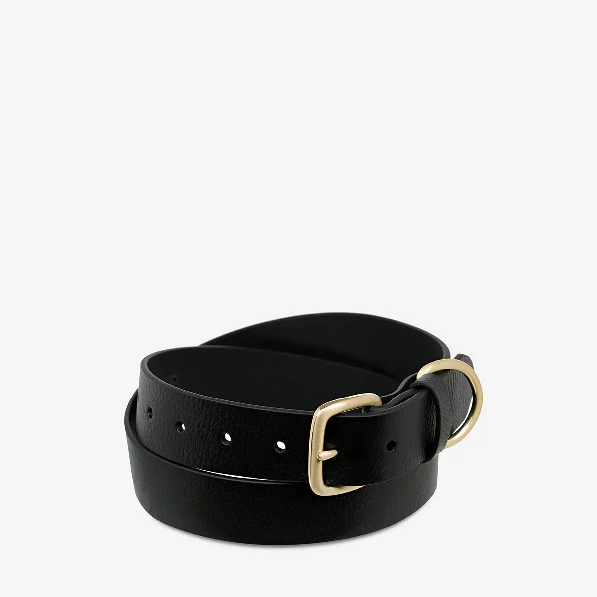 Disarm - Black Gold Leather Belt