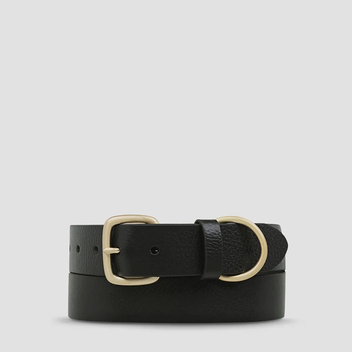 Disarm - Black Gold Leather Belt