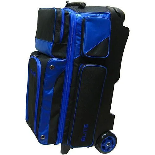 Elite Deluxe 3 Ball Roller Blue Bowling Bag