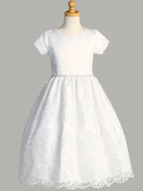 First Communion Gown with Sequins