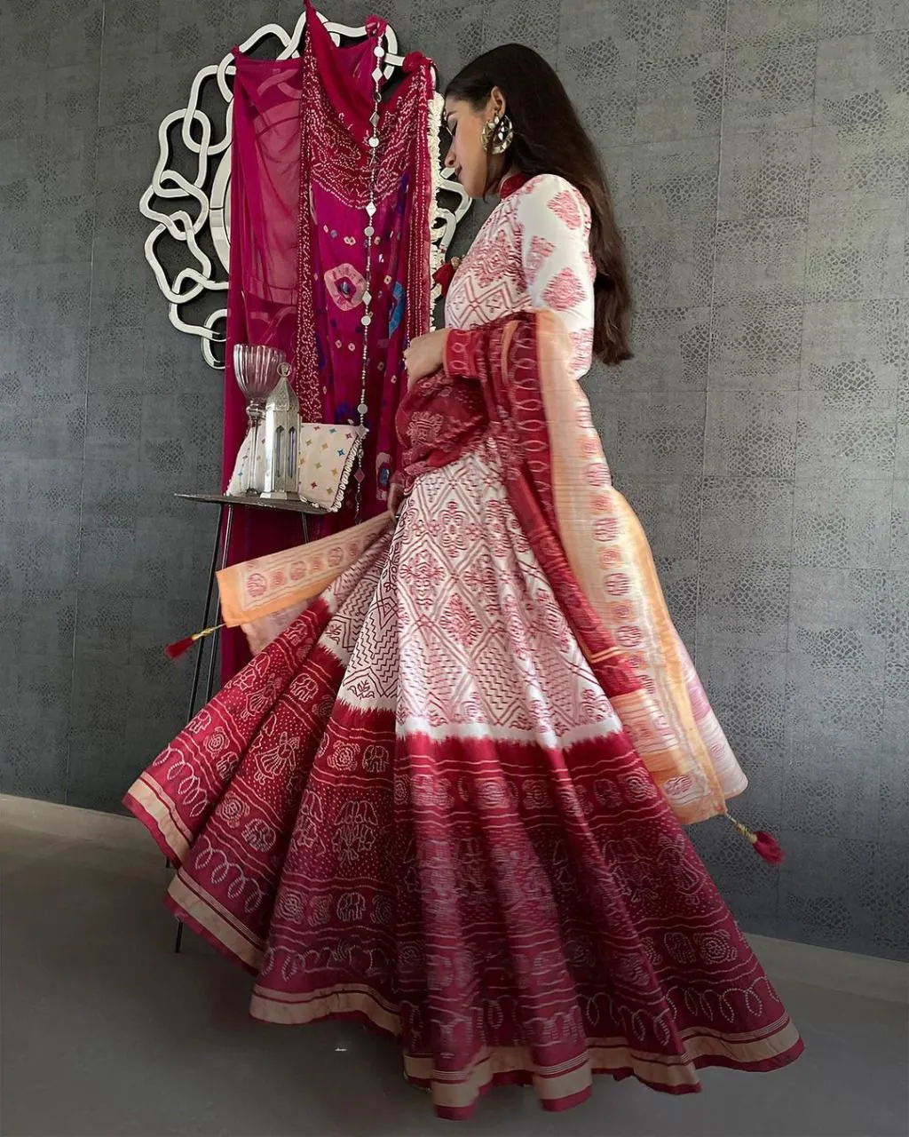 Fully Stitched Beautiful Off White Color Anarkali Gown With Printed Dupatta