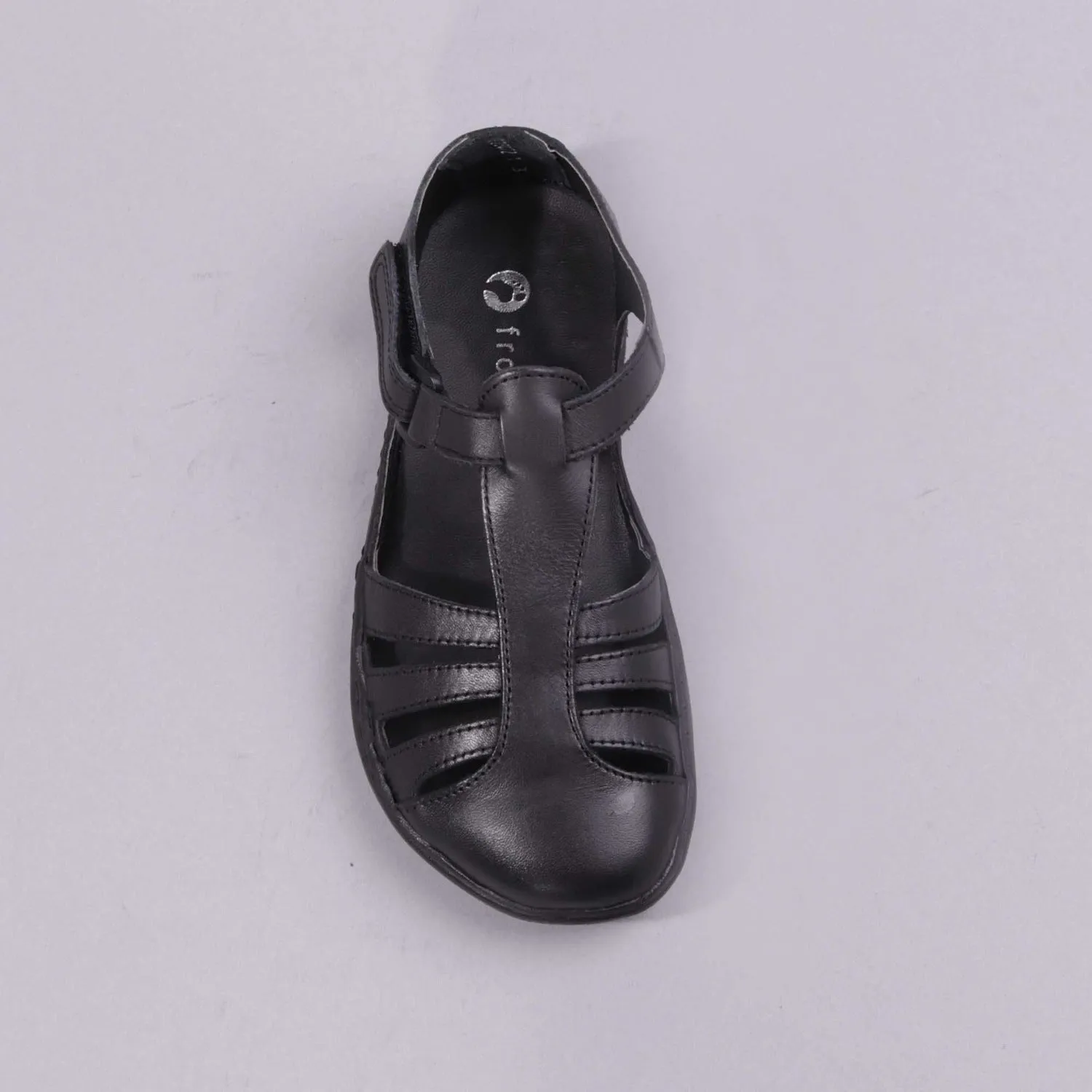 Girls School Sandal in Black Sizes 28 - 35 - 7810