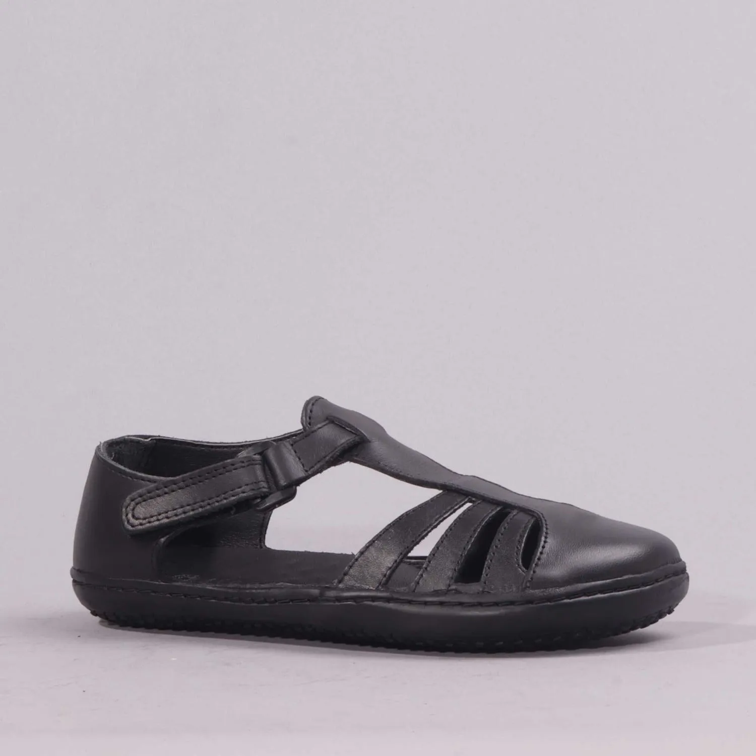 Girls School Sandal in Black Sizes 28 - 35 - 7810