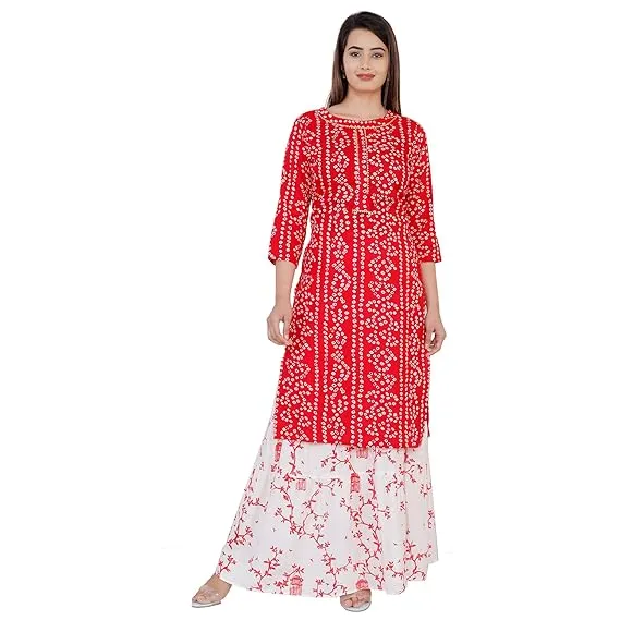 Hot And Latest Kurta Set With Bandhani Print