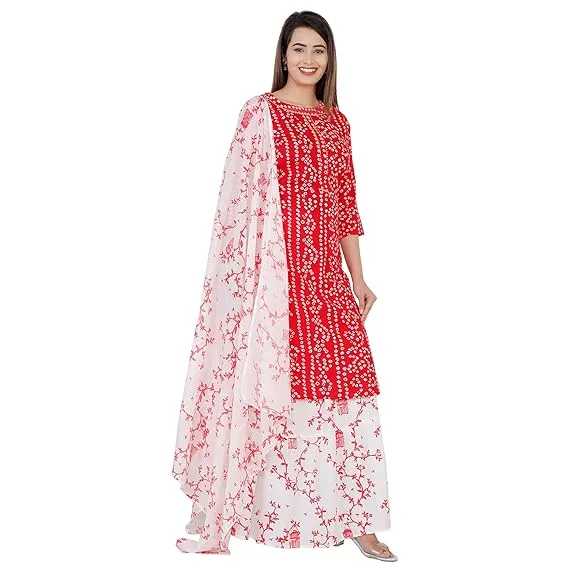 Hot And Latest Kurta Set With Bandhani Print