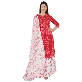 Hot And Latest Kurta Set With Bandhani Print