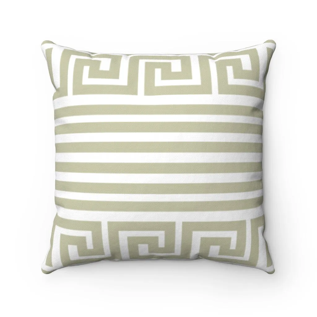 In Theory Olive Square Pillow