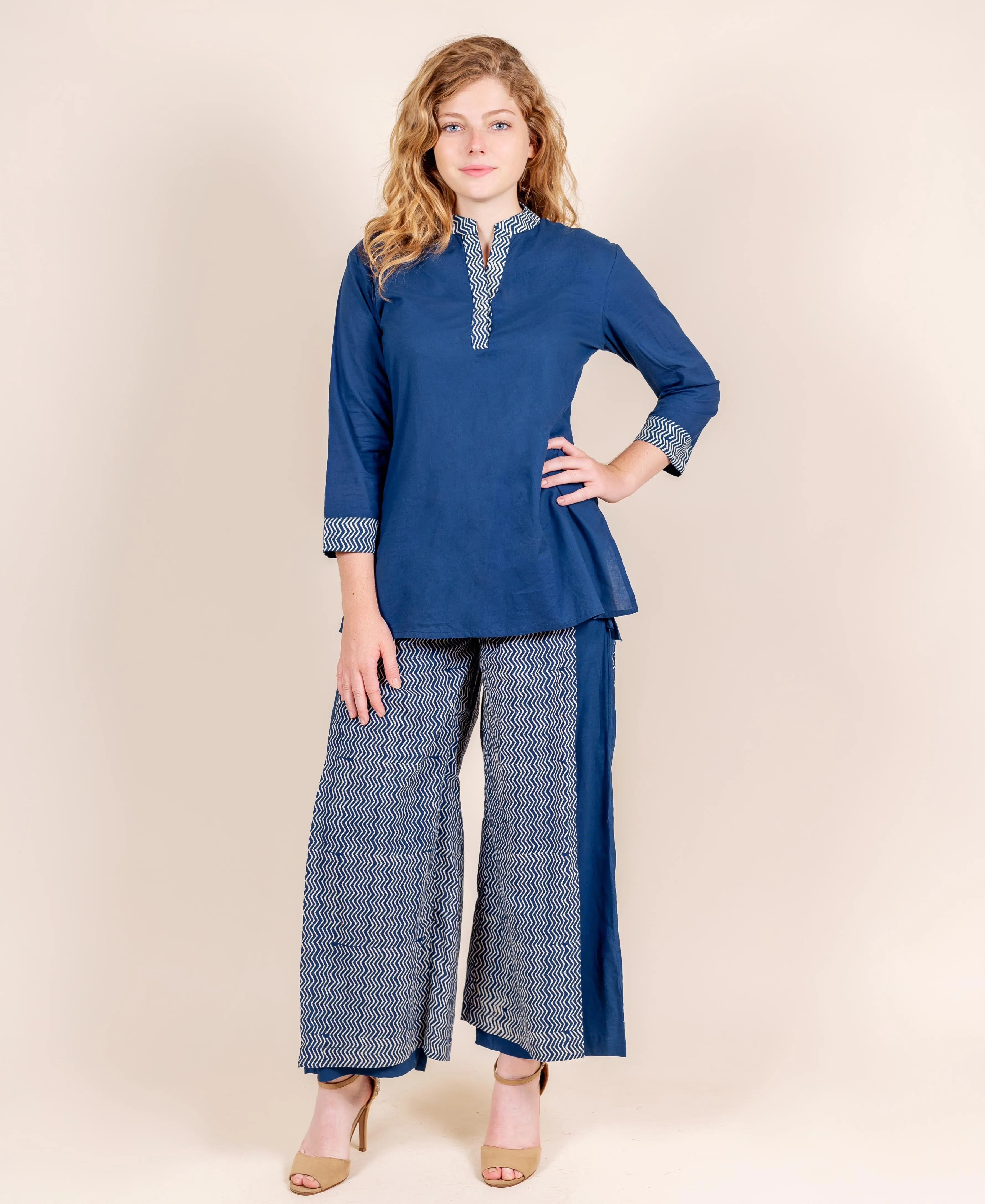 Indigo Print Hand Block Print Kurti