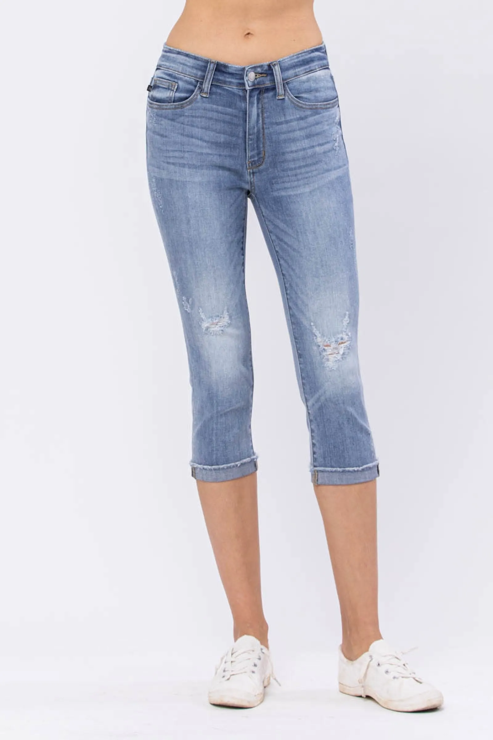 Judy Blue Cuffed Hem Capri