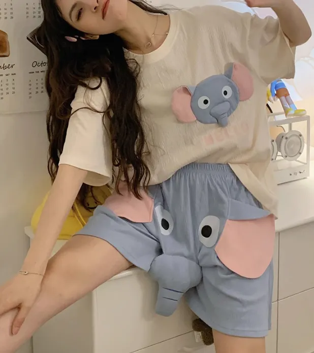 Kawaii Elephant Pajamas Suits PN6169