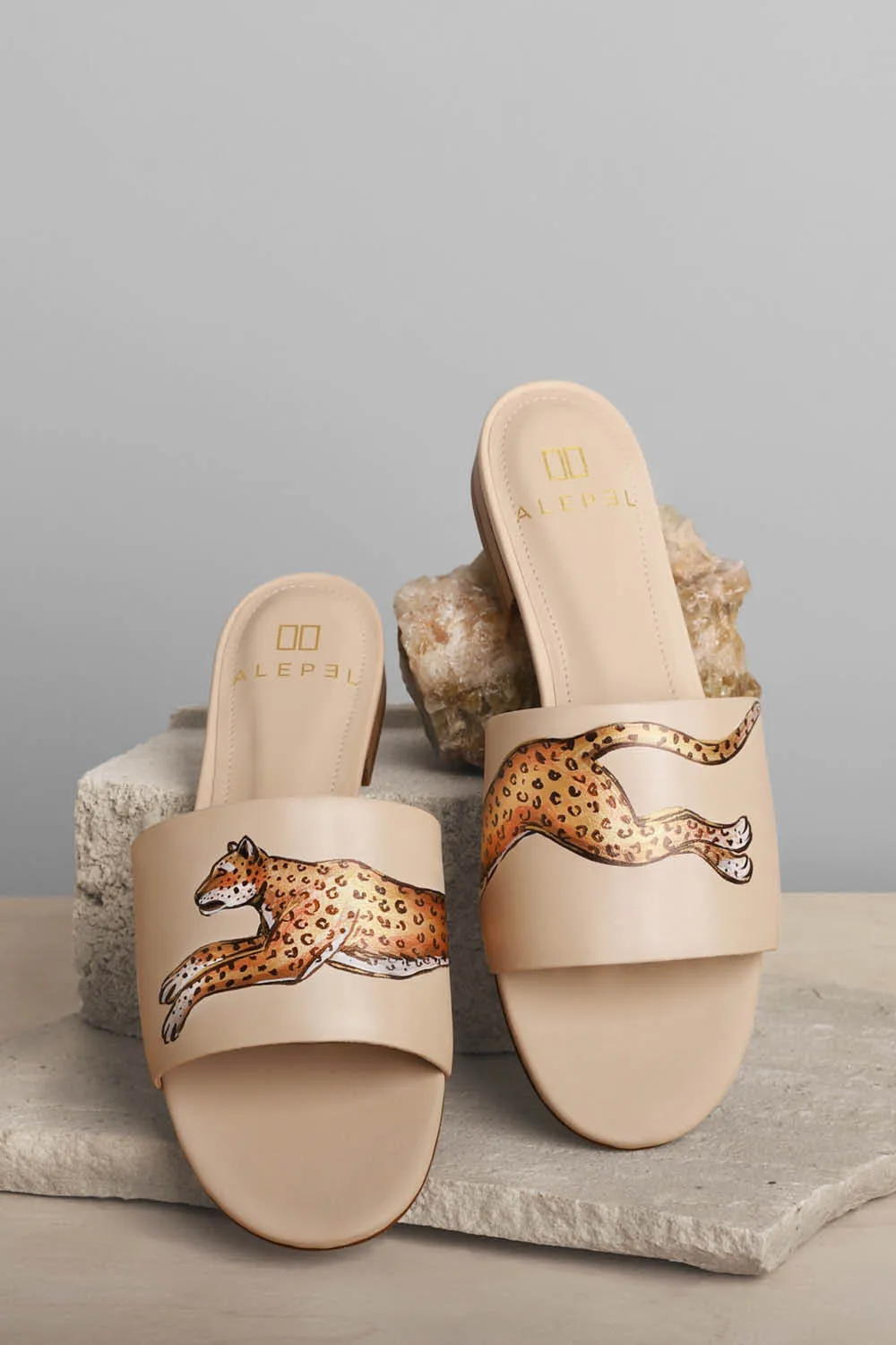 Leopard Beige Slide