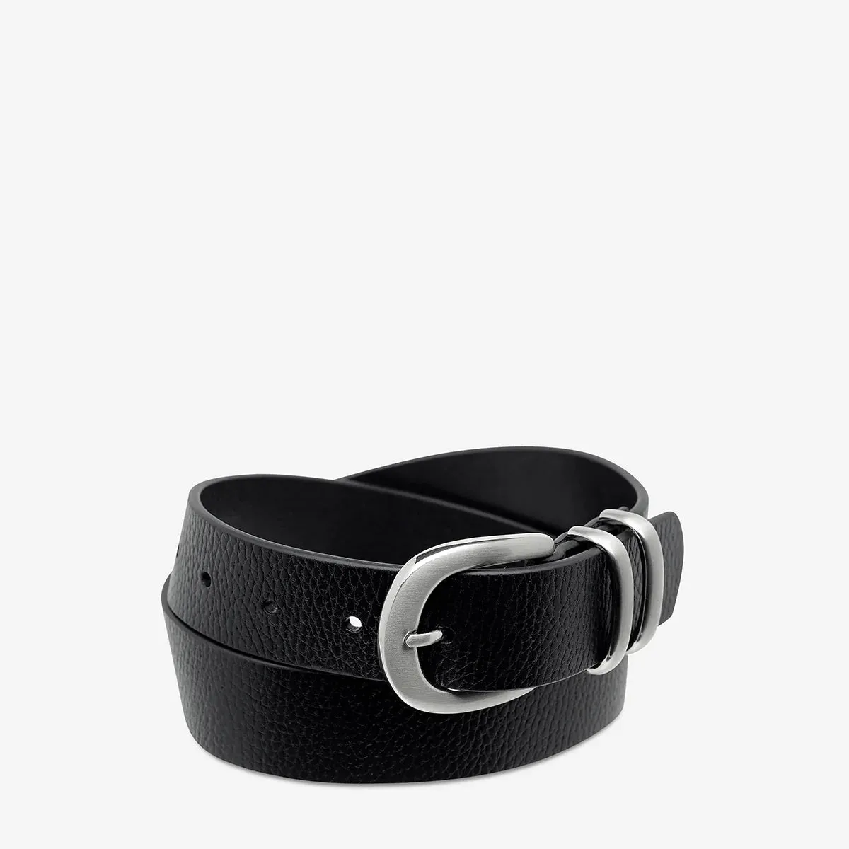 Let It Be Belt - Black/Silver