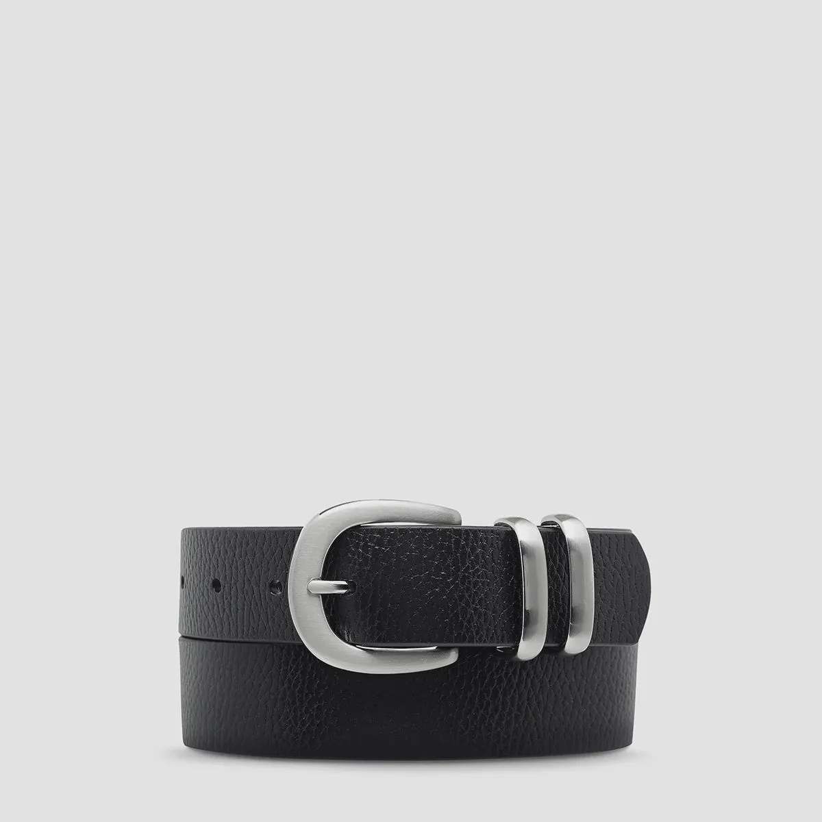 Let It Be Belt - Black/Silver