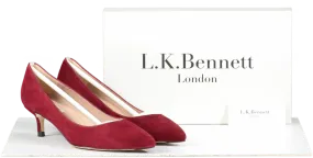 LK Bennett Dark Red Kitten Heel Court Shoes BNIB UK 3 EU 36 👠