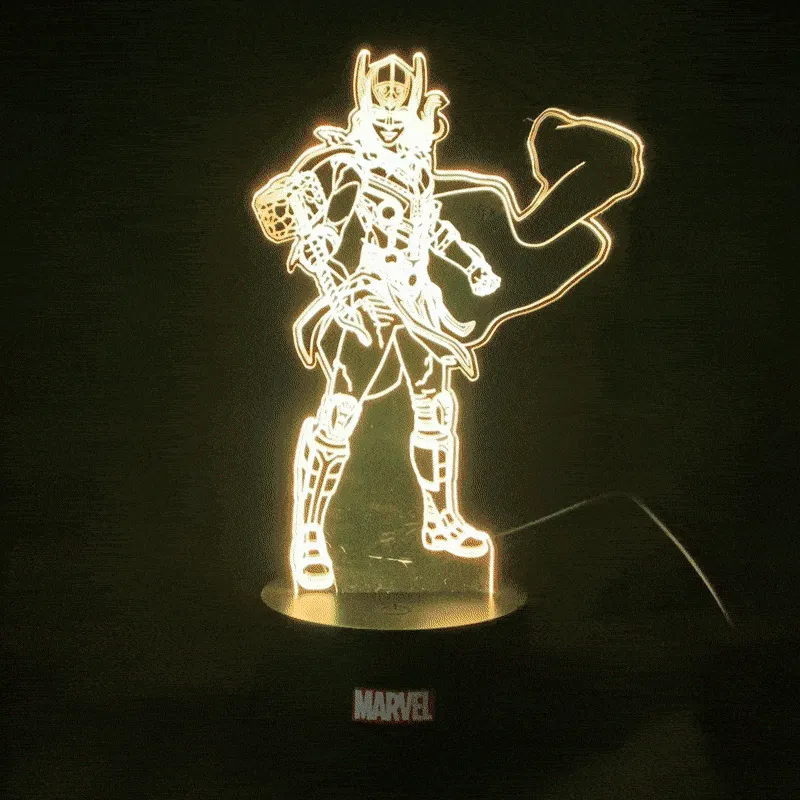 Marvel 3D RGB App Controlled USB LED Night Light Thor LAT version 2