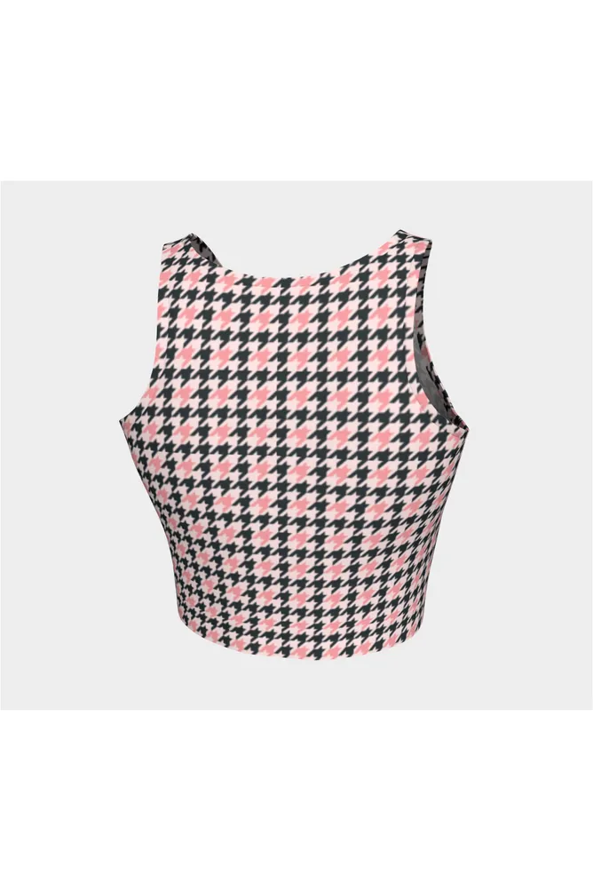 Pink Houndstooth Athletic Top