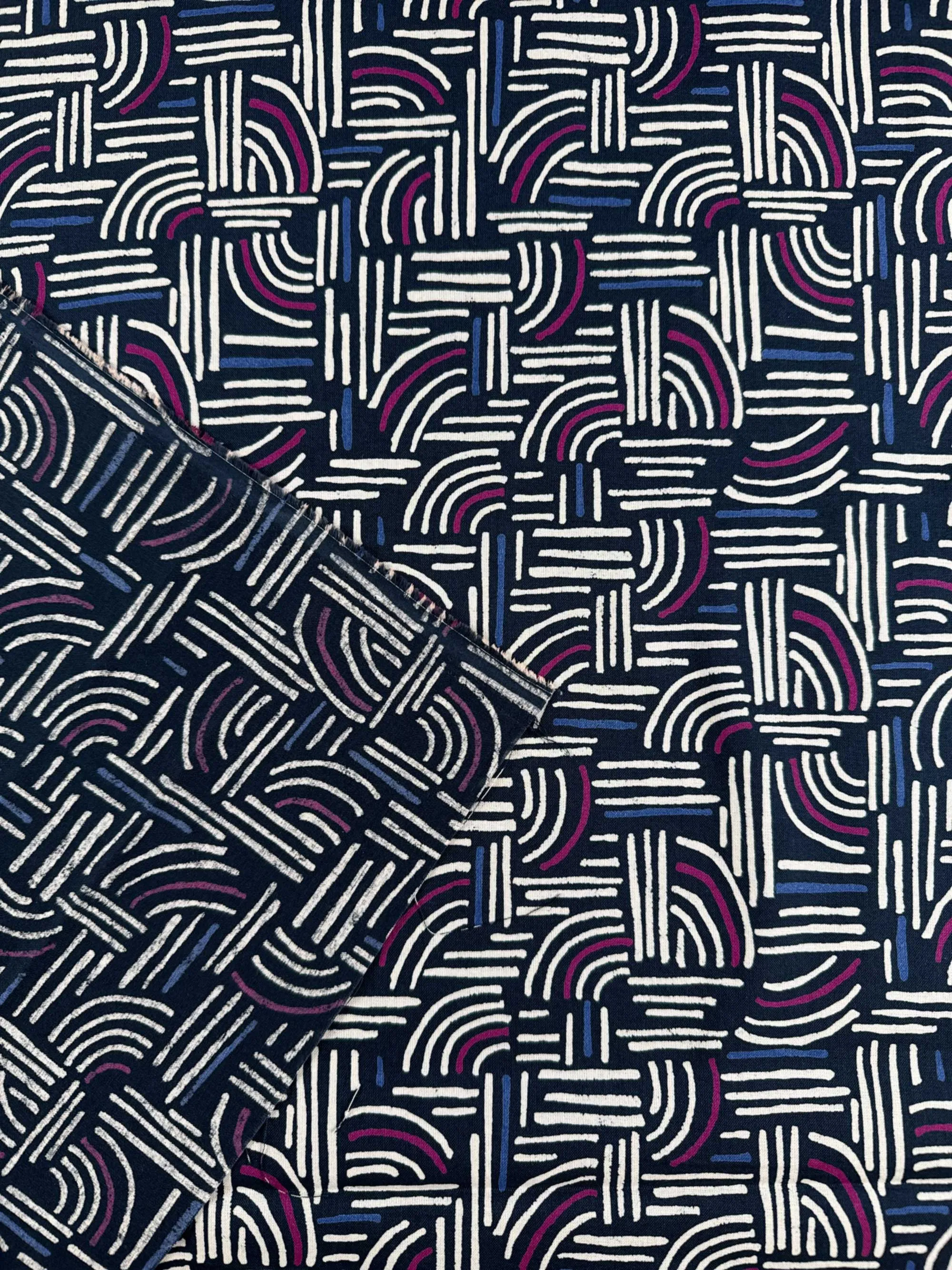 Printed Cotton Gauze Fabric in Hopscotch Night