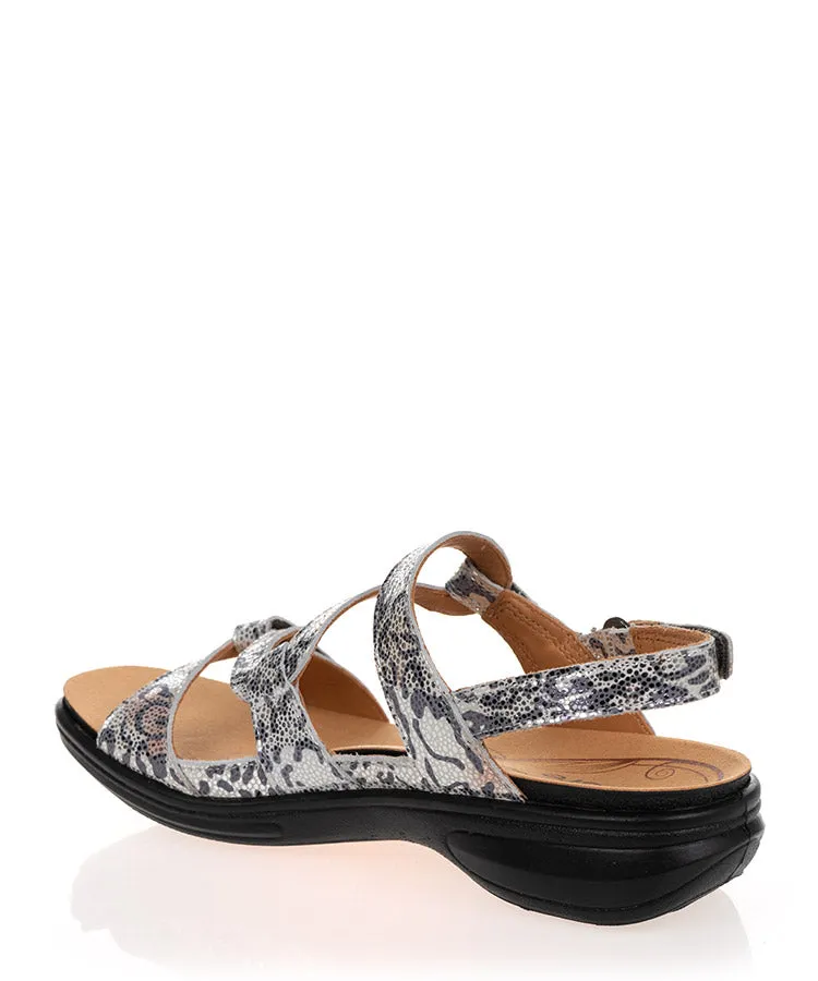 Revere Miami Silver Safari Leather Sandal