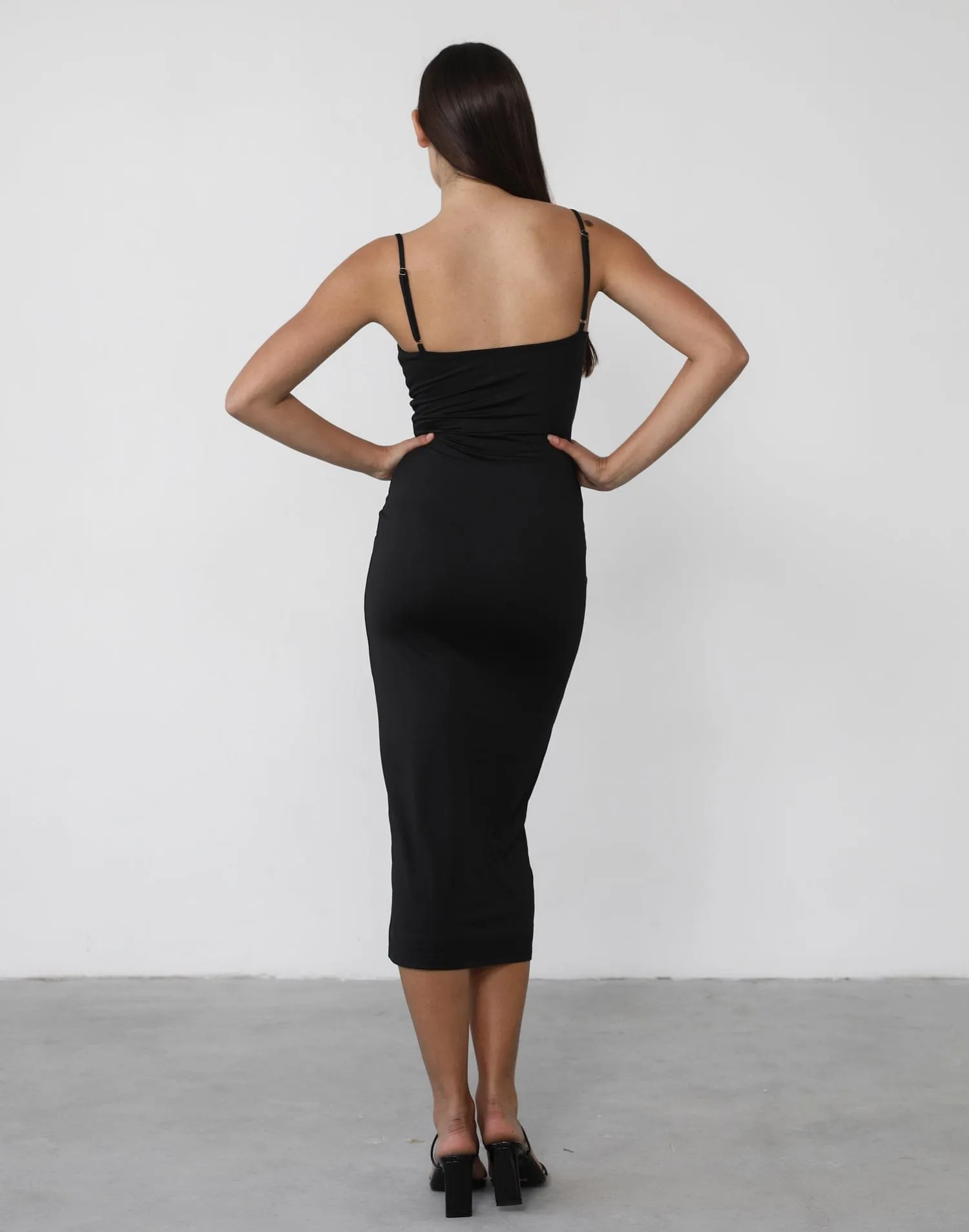 Reyna Midi Dress (Black)