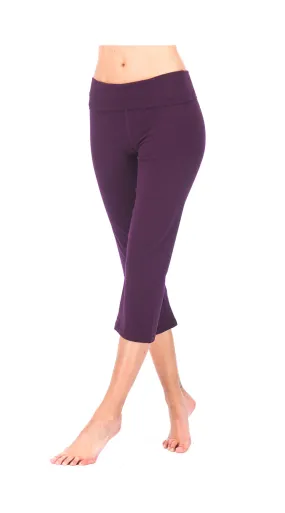 Roll Top Capris - mulberry - organic cotton