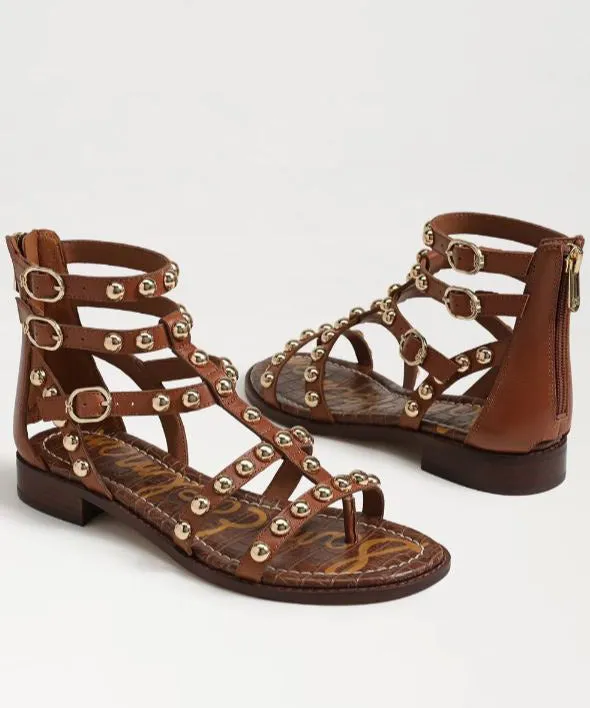 Sam Edelman Estella Studded Gladiator Sandal - Rich Cognac