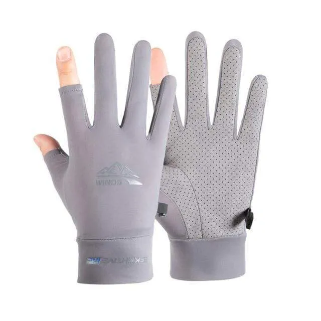 Silk Light Gloves Summer Thin Men Sports Cycling Running Fitness Driving Outdoors Fishing Women Non-Slip Touch Screen Gloves