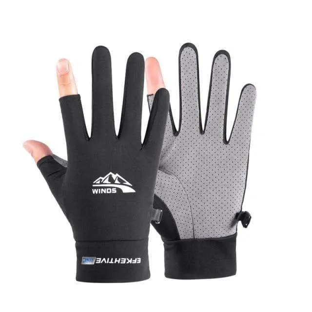 Silk Light Gloves Summer Thin Men Sports Cycling Running Fitness Driving Outdoors Fishing Women Non-Slip Touch Screen Gloves